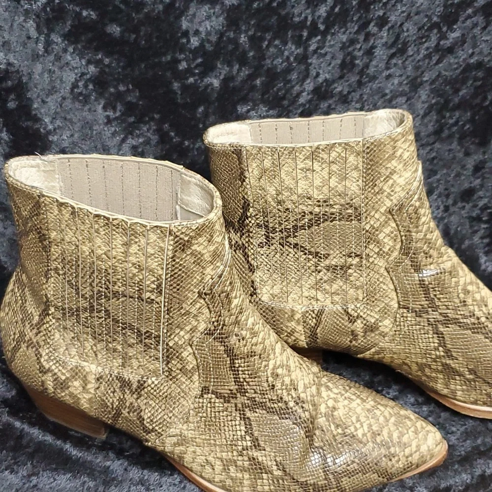 Gorgeous Raye Vegan Snakeskin 👢 Boots - Picture 3 of 12
